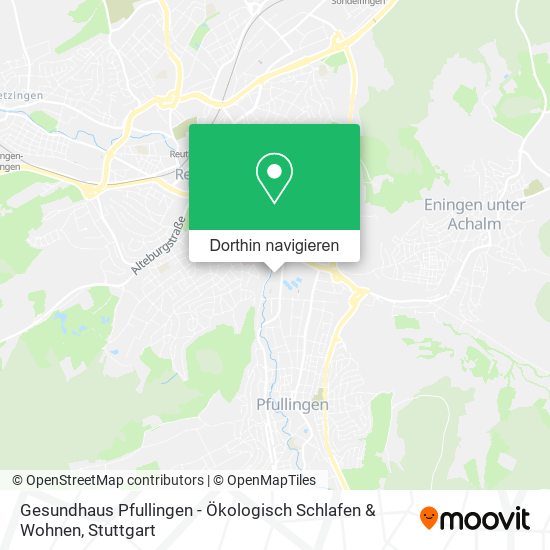 Gesundhaus Pfullingen - Ökologisch Schlafen & Wohnen Karte