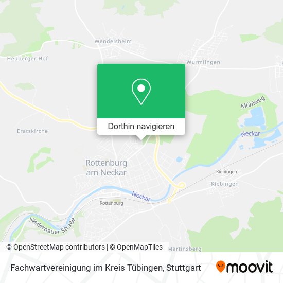 Fachwartvereinigung im Kreis Tübingen Karte