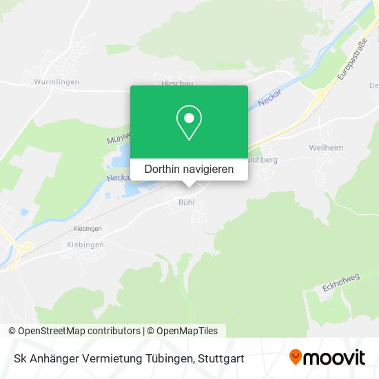 Sk Anhänger Vermietung Tübingen Karte