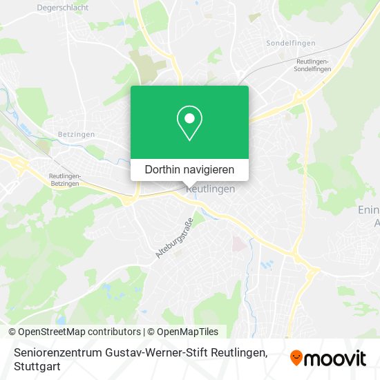 Seniorenzentrum Gustav-Werner-Stift Reutlingen Karte