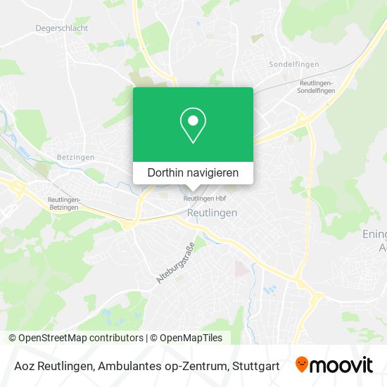 Aoz Reutlingen, Ambulantes op-Zentrum Karte