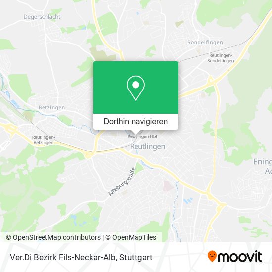 Ver.Di Bezirk Fils-Neckar-Alb Karte