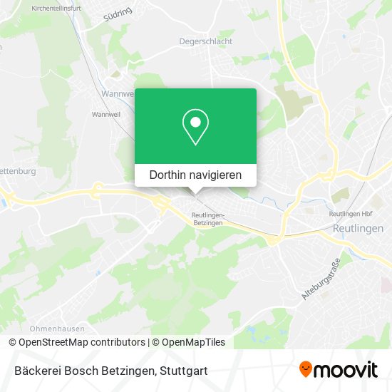Bäckerei Bosch Betzingen Karte