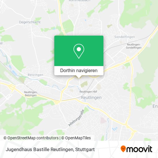 Jugendhaus Bastille Reutlingen Karte