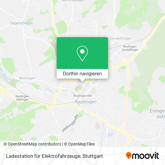 Ladestation für Elektrofahrzeuge Karte
