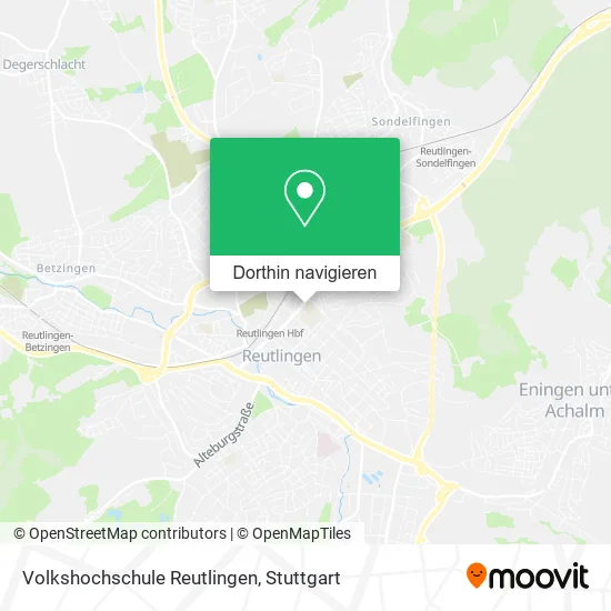 Volkshochschule Reutlingen Karte