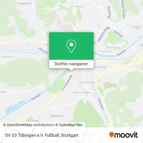 SV 03 Tübingen e.V. Fußball Karte