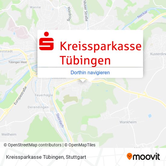 Kreissparkasse Tübingen Karte