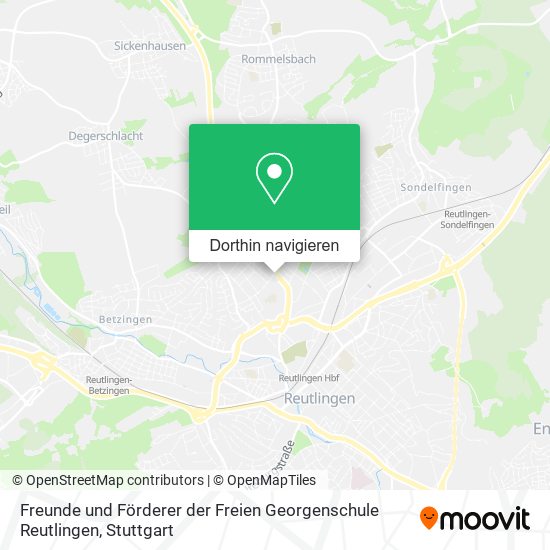 Freunde und Förderer der Freien Georgenschule Reutlingen Karte
