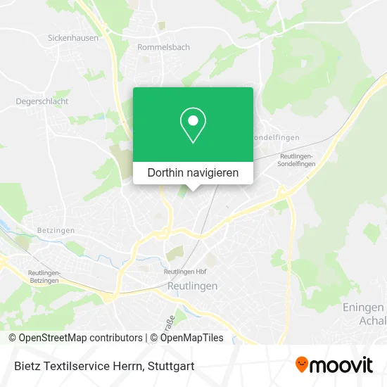 Bietz Textilservice Herrn Karte