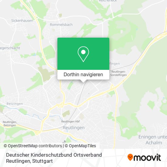 Deutscher Kinderschutzbund Ortsverband Reutlingen Karte
