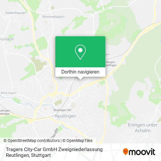 Tragers City-Car GmbH Zweigniederlassung Reutlingen Karte