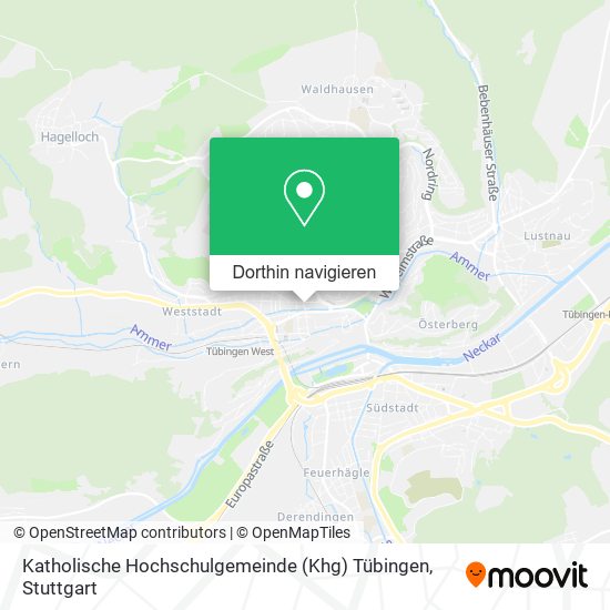 Katholische Hochschulgemeinde (Khg) Tübingen Karte