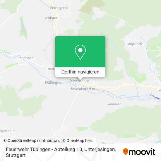 Feuerwehr Tübingen - Abteilung 10, Unterjesingen Karte