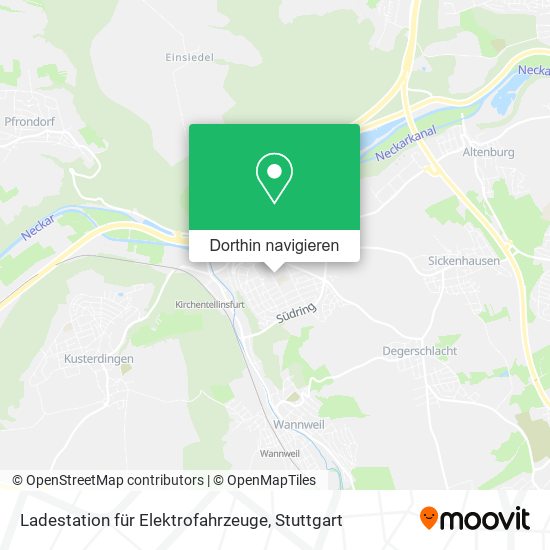 Ladestation für Elektrofahrzeuge Karte