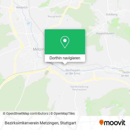 Bezirksimkerverein Metzingen Karte