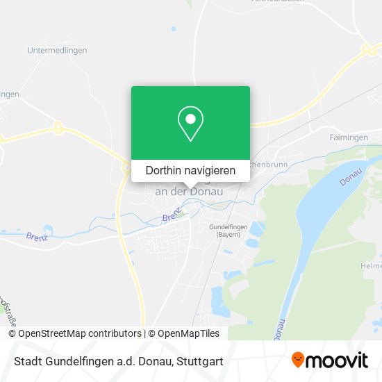 Stadt Gundelfingen a.d. Donau Karte
