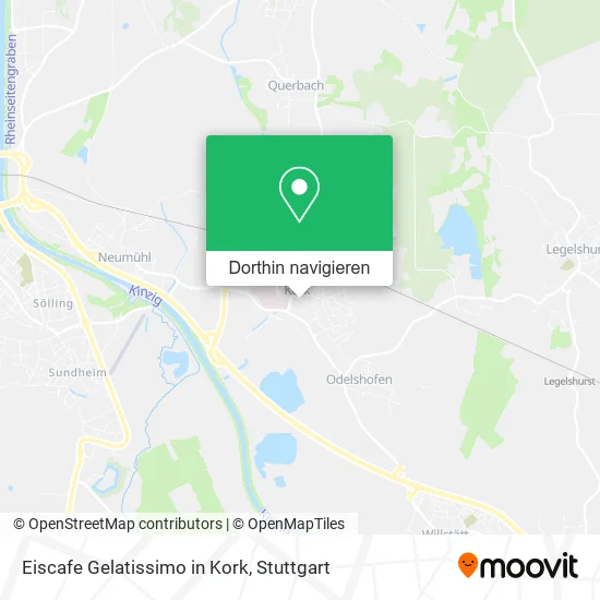 Eiscafe Gelatissimo in Kork Karte