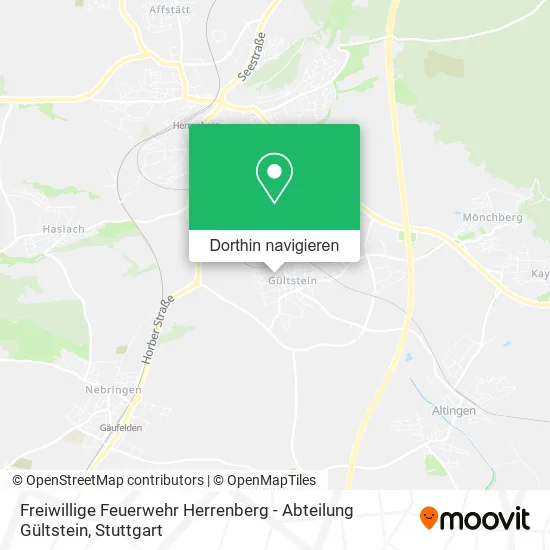 Freiwillige Feuerwehr Herrenberg - Abteilung Gültstein Karte