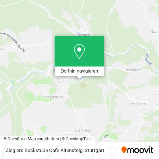 Zieglers Backstube Cafe Altensteig Karte