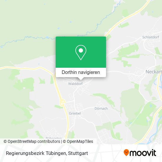 Regierungsbezirk Tübingen Karte