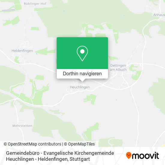 Gemeindebüro - Evangelische Kirchengemeinde Heuchlingen - Heldenfingen Karte