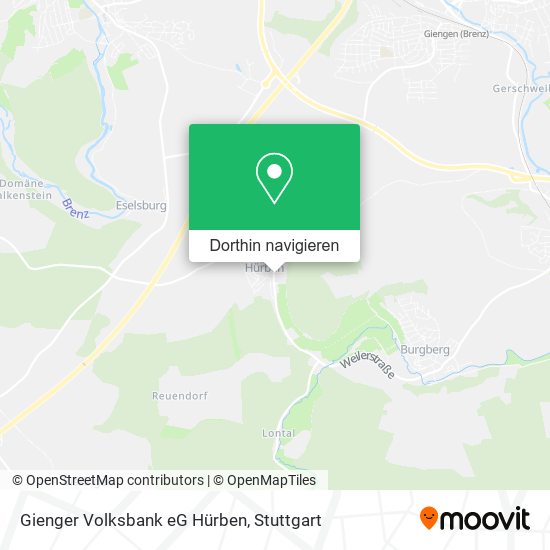 Gienger Volksbank eG Hürben Karte