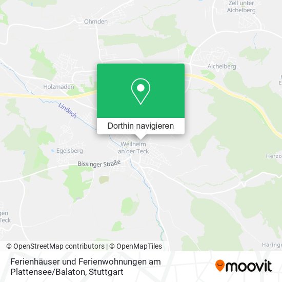 Ferienhäuser und Ferienwohnungen am Plattensee / Balaton Karte