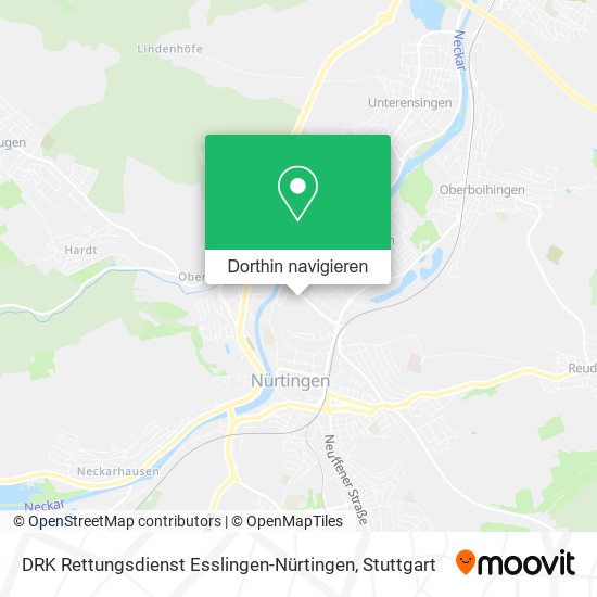 DRK Rettungsdienst Esslingen-Nürtingen Karte