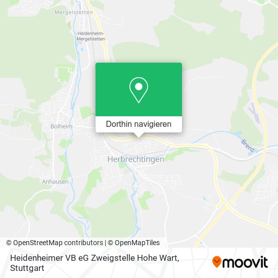 Heidenheimer VB eG Zweigstelle Hohe Wart Karte