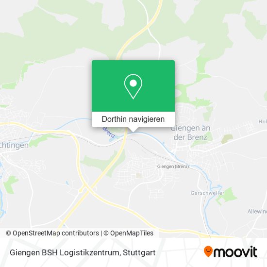 Giengen BSH Logistikzentrum Karte