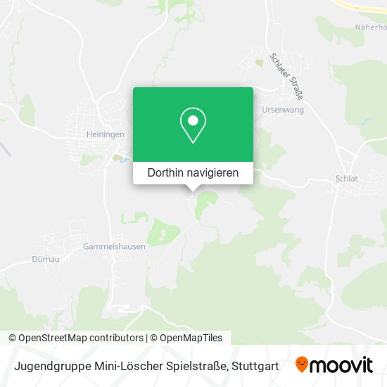 Jugendgruppe Mini-Löscher Spielstraße Karte