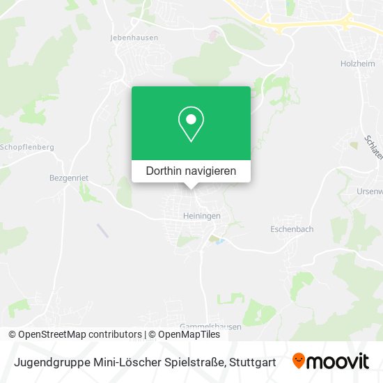 Jugendgruppe Mini-Löscher Spielstraße Karte