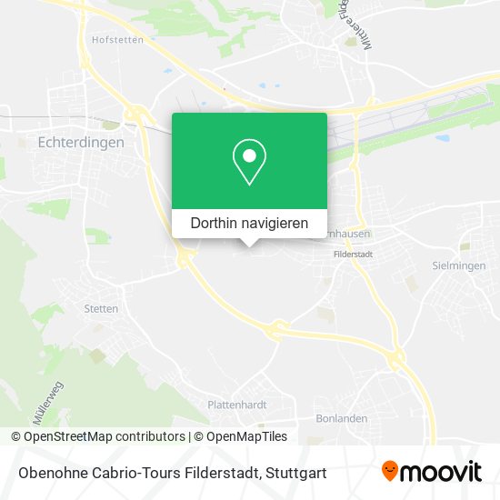 Obenohne Cabrio-Tours Filderstadt Karte