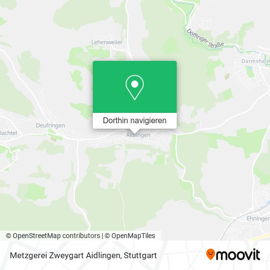 Metzgerei Zweygart Aidlingen Karte