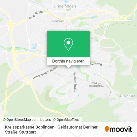 Kreissparkasse Böblingen - Geldautomat Berliner Straße Karte