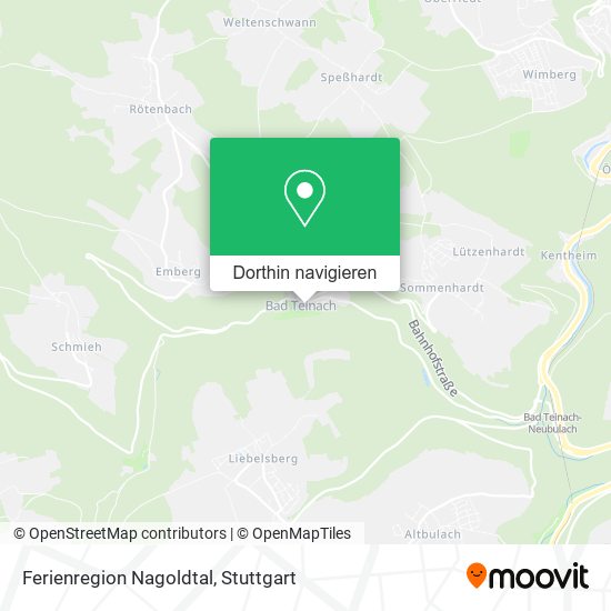 Ferienregion Nagoldtal Karte