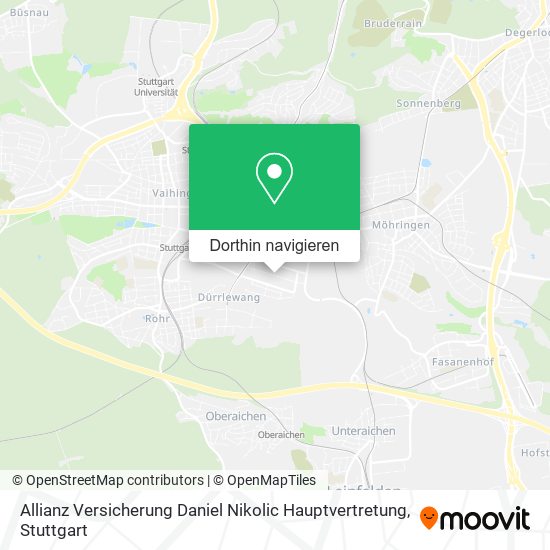 Allianz Versicherung Daniel Nikolic Hauptvertretung Karte