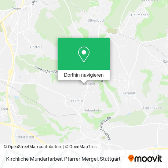 Kirchliche Mundartarbeit Pfarrer Mergel Karte
