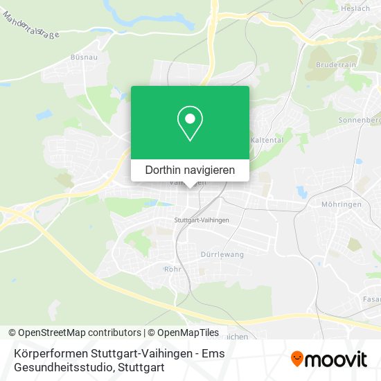 Körperformen Stuttgart-Vaihingen - Ems Gesundheitsstudio Karte