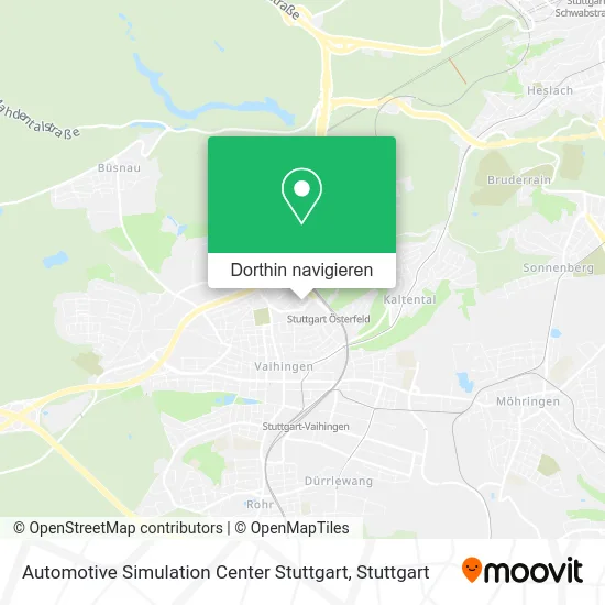 Automotive Simulation Center Stuttgart Karte