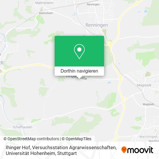 Ihinger Hof, Versuchsstation Agrarwissenschaften, Universität Hohenheim Karte
