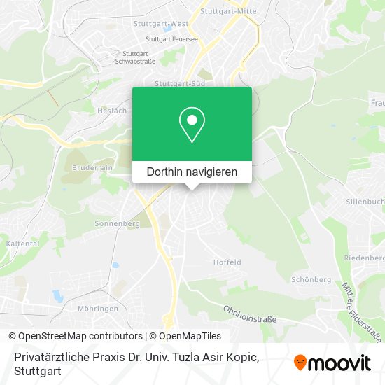 Privatärztliche Praxis Dr. Univ. Tuzla Asir Kopic Karte