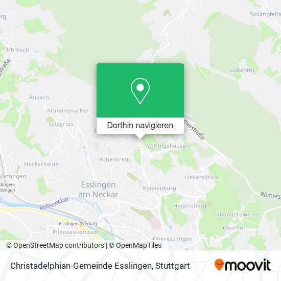 Christadelphian-Gemeinde Esslingen Karte
