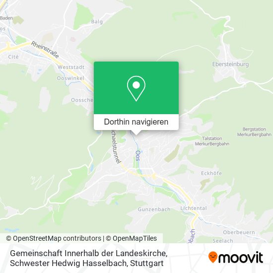 Gemeinschaft Innerhalb der Landeskirche, Schwester Hedwig Hasselbach Karte