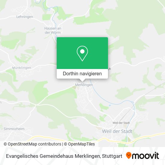 Evangelisches Gemeindehaus Merklingen Karte