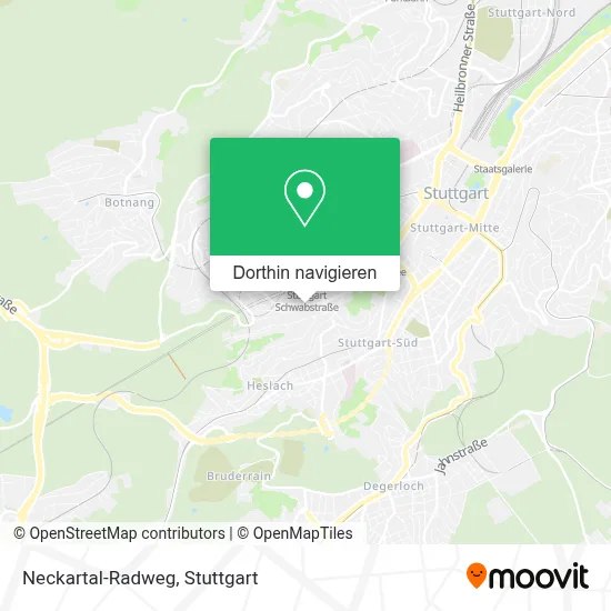 Neckartal-Radweg Karte