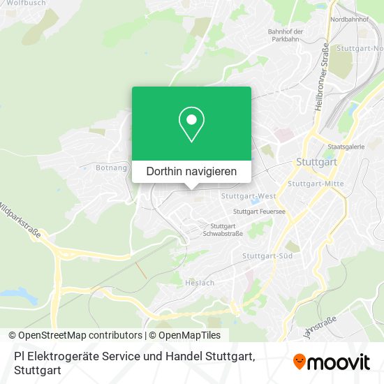 Pl Elektrogeräte Service und Handel Stuttgart Karte