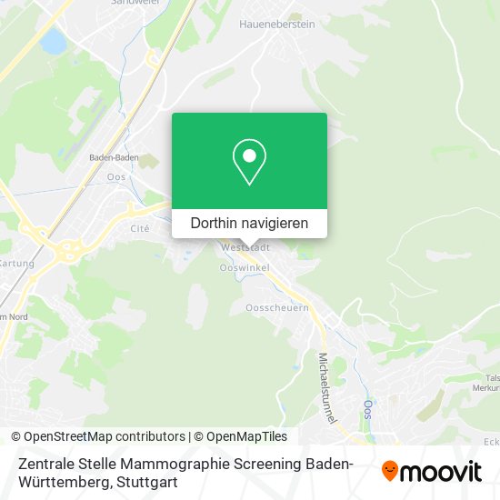 Zentrale Stelle Mammographie Screening Baden-Württemberg Karte