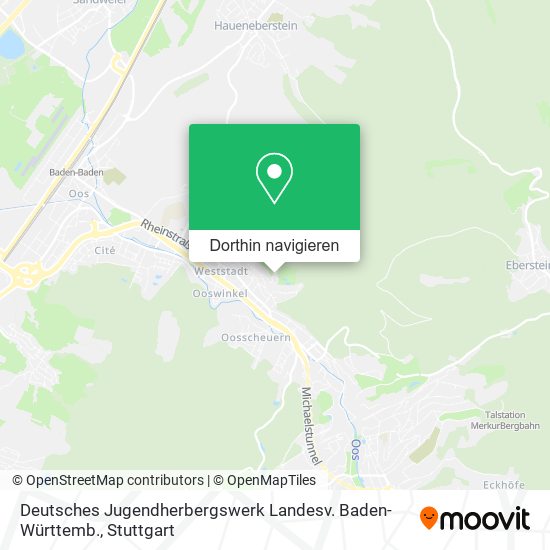 Deutsches Jugendherbergswerk Landesv. Baden-Württemb. Karte